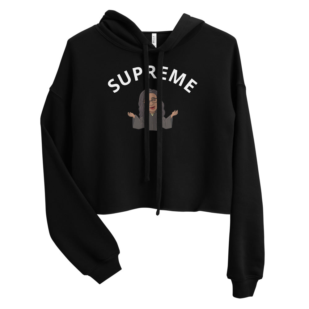 Supreme crop best sale top hoodie